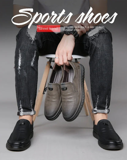 High Quality Outdoor Comfortable Fashion Soft Classic Driving Non-slip Flats Moccasin Handmade Men Cowhide Leather Casual Shoes