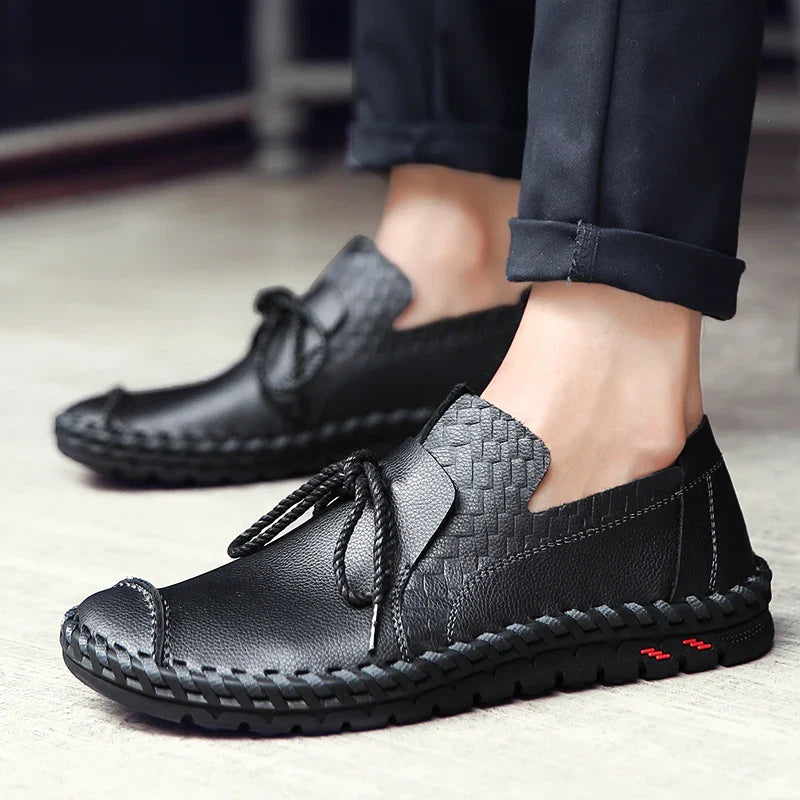 Spring Handmade Leather Men Shoes Casual Sneakers Slip On Loafers Men Driving Soft Leather Shoes Men Hot Sale Zapatillas Hombre