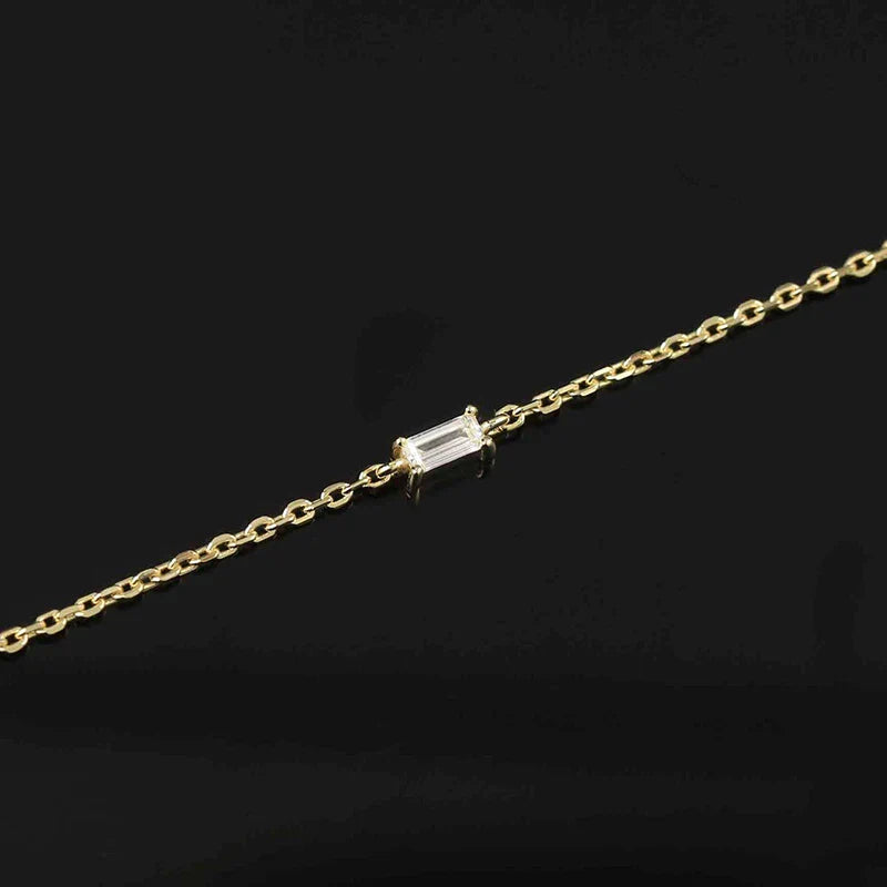 Trendy A Moissanite Bracelets for Women Letter Charm Adjustable Chain 100% 925 Sterling Silver Wedding Fine Jewelry Gifts