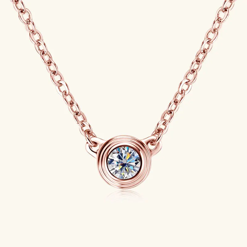 2025 Trendy 3mm Moissanite Jewelry Set 925 Silver Plated Rose Gold Necklace Bracelet Earrings Set for Women Valentine's Day Gift