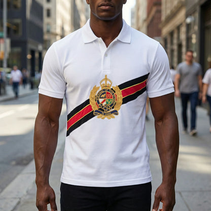 Men's polo shirt survival of the fittest cotton embroidery stitching color classic fashion original design pure cotton quality