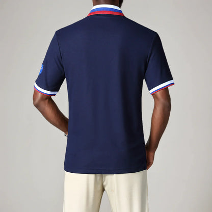 Men's polo shirt New Zealand Pacific Ocean cotton embroidery stitching color classic fashion original design pure cotton quality