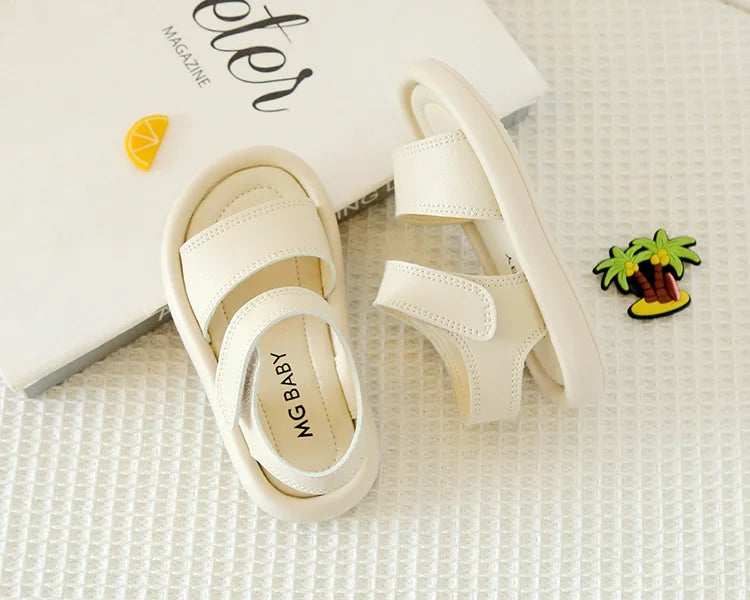 New Children Summer Sandals Boys Girls Fashion Pure Color Hook Sandals Baby Soft Breathable Shoes Kids Summer Beach Sandals