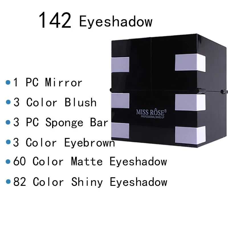 Makeup Case Set Kit-Ultimate Color Combination-Holiday Gift Set Cosmetic Eye Shadow Lip Gloss Blush Brow Combo Palette