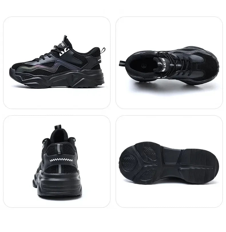 Indestructible Steel Toe Safety Shoes Lightweight Breathable Anti Smashing Puncture Proof Work Boots Protective Sneakers for Men
