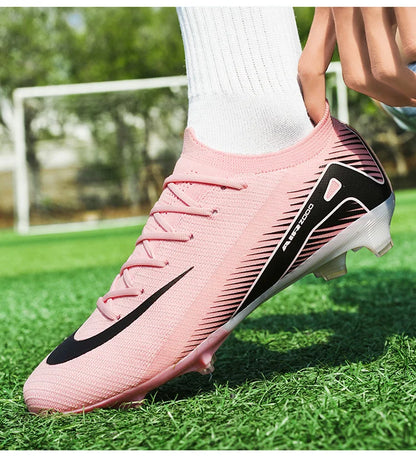 High-quality Breathable Soccer Cleats for Men Women Outdoor Artificial Grass Match Training FG Football Shoes