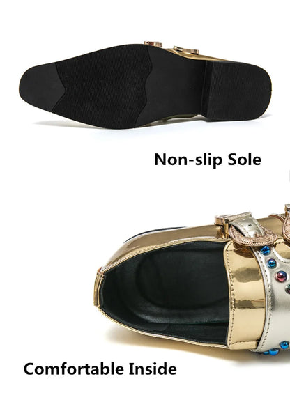 Pink Mens Patent Leather Shoes Designer High Quality Pointed Chelsea Formal Shoes Man Dress Wedding Party Shoes Men