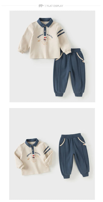 Children Autumn Spring Polo T-shirt Trousers Suits Boys Pullover+Pant 2Pcs Sets Costume Tracksuits Clothes DB3253484