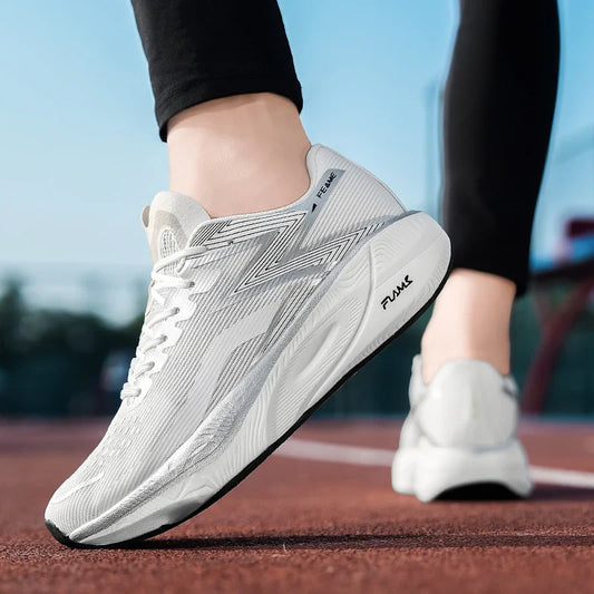 Men's Casual and Comfortable Solid Color Wear-Resistant Jogging Shoes, Breathable and Easy-To-Wear Sports Shoes with Adjustable Shoelaces, Non-Slip and Comfortable for Outdoor Exercise
