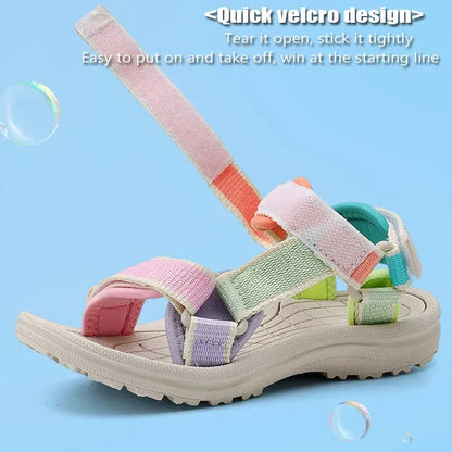 Children's Sandals Summer Boys Breathable Light Non-slip Kids Outdoor Beach Shoes Fashion Girls Open Toed Leisure Flat Sandals
