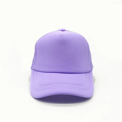50 Color Unisex SummerTrucker Hat For Adult Net Baseball Cap Men Women Polyester Blank Mesh Adjustable Sun Hat Visor