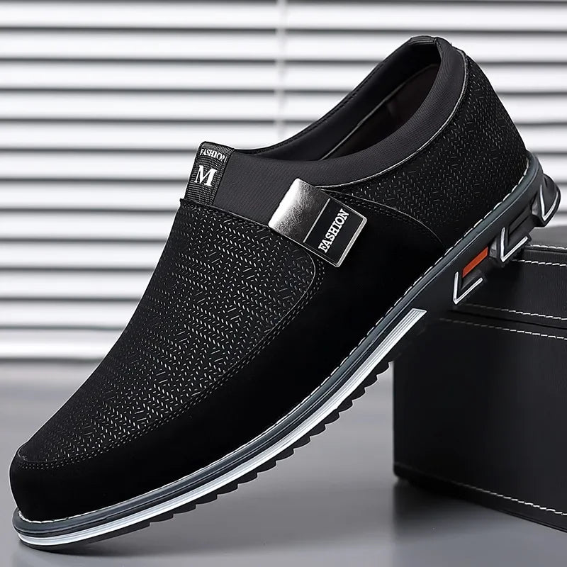 Men's Smart Casual Slip On Loafers With Assorted Colors, Dress Up Walking Shoes