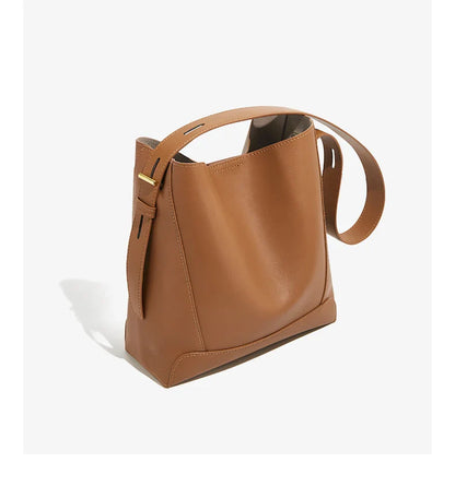 Lady Women Hobo Bucket Bag Split Leather Fashion Shoulder Bags Large Capacity Handbag Wide Adjustable Strap Female Bags