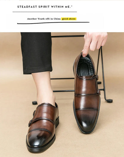 Men's Dress Shoes Classic Wedding Formal Oxford Leather Shoes Men Gentleman Casual Business Social Shoes Man Office Leather Shoe