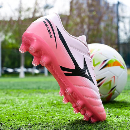 Men Football Boots Soccer Shoes Breathable Professional Turf Outdoor Non-slip Long Spikes Adult Ultralight Training Futsal