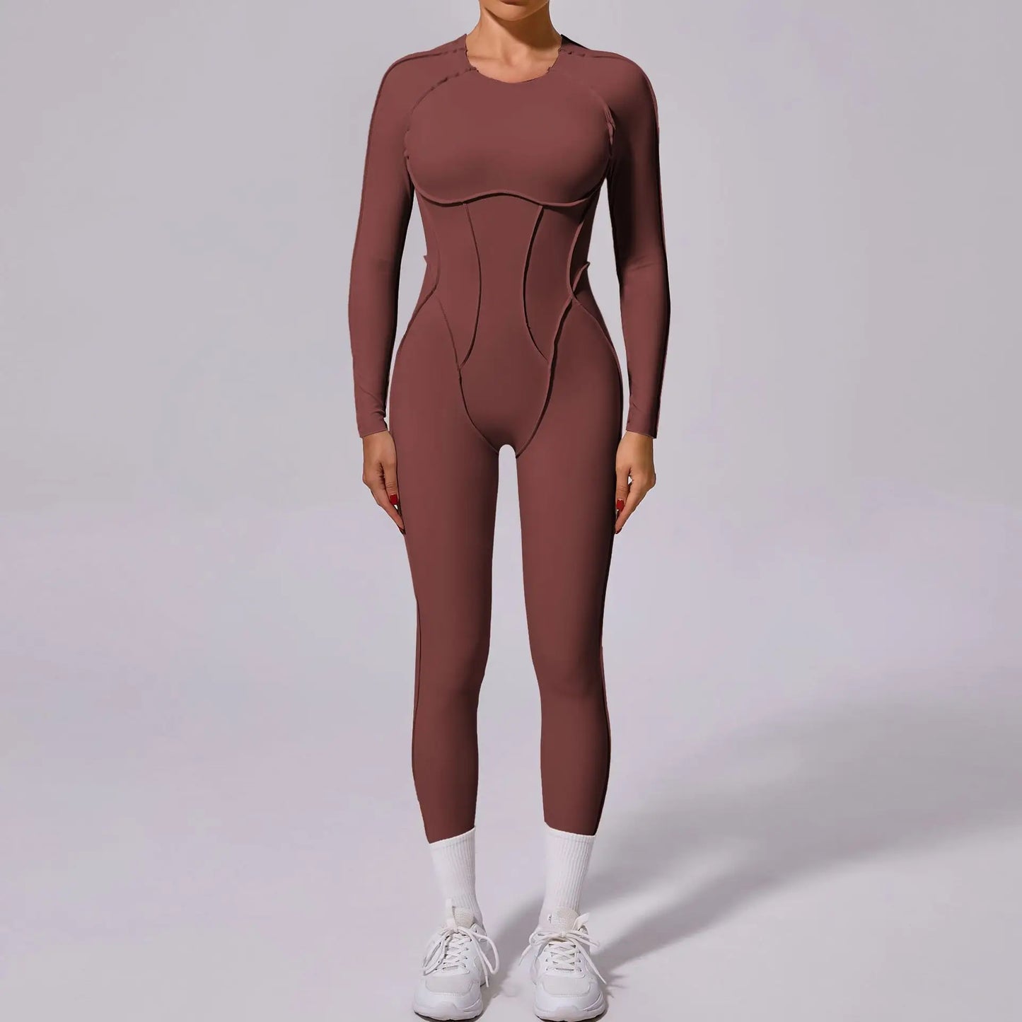 Women's High Elasticity Sports Bodysuit Kit Yoga Fitness Jumpsuit Open Back Hip-Lift Outdoors Gym Workout Sexy Fitness Outfit