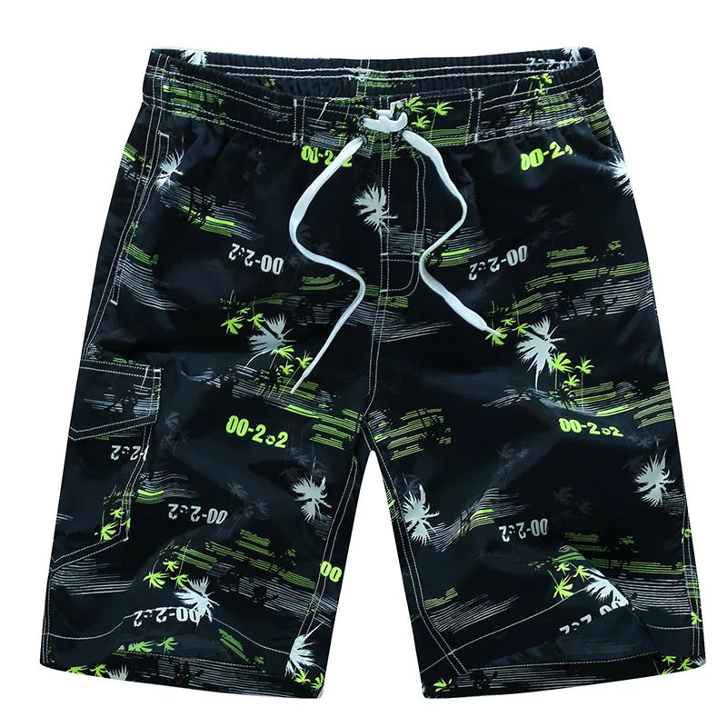 Summer Men's Beach Shorts Printing Casual Loose Hawaii Quick Dry Board Shorts Bermuda Surf Board Shorts Mens Short Pants