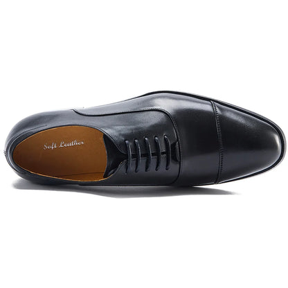 Leather Oxford Dress Shoes British Retro Formal Business Wedding Derby Shoes