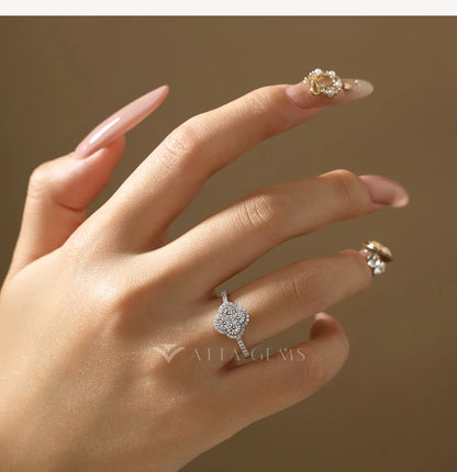 Classic Clover Moissanite Rings for Women Engagement Party 925 Silver 18k Gold Stackable Band Personalized Ring Jewelry