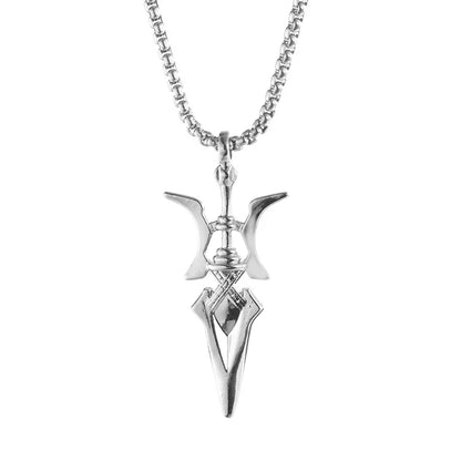 Necklace Halberd Pendant Necklaces Halloween Cosplay Jewelry Gifts