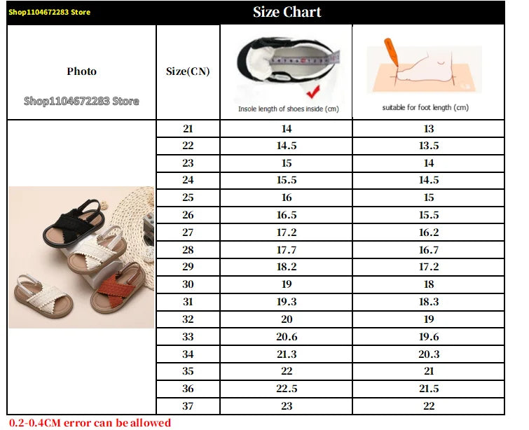 Girls Summer Beach Shoes Ethnic Style Kids Casual Sandals Soft Sole Fashion Children Retro Princess Shoes 2026 Summer New 21-37