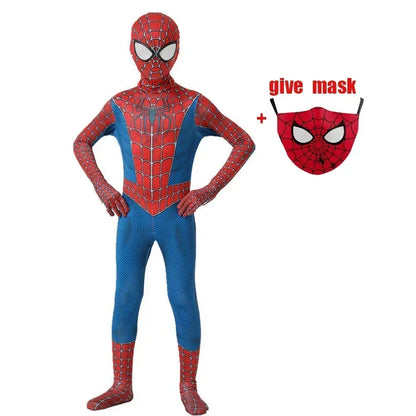 In Stock Superhero Spiderman Costume Set 3D Style Halloween Cosplay Bodysuit Jumpsuit Spider-Man Cosplay Bodysuit