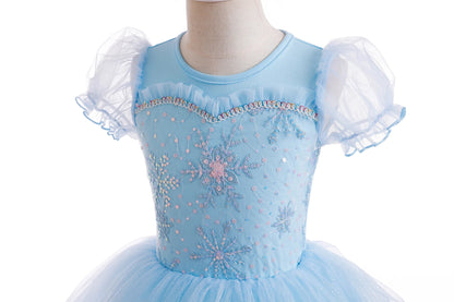 Ballet Leotards for Girls Dance Leotard Toddler Snowflake Shiny Skirts Ballerina Children Cosplay Dress Stage Shows Costume