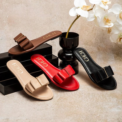 Women's Flat Shoes New Summer Bow Casual Slippers Black Commuting Women's Shoes