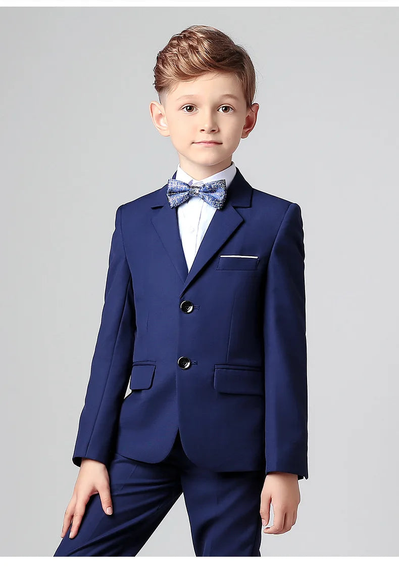 Spring Autumn Children Boy Wedding Suit Teenager Kids Formal Elegant Suits For Boy 1-14  Years Boys Suits Outfits Set