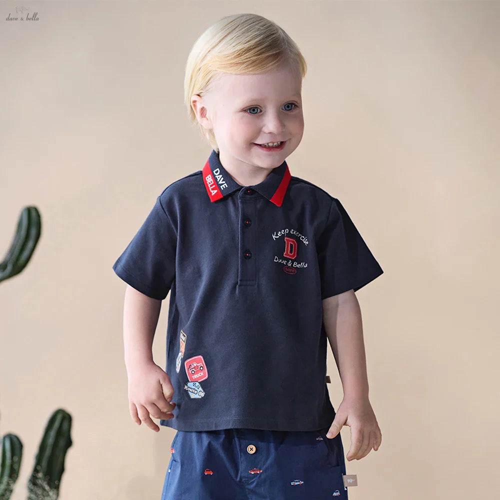 Boys Polo T-shirts Kids Summer Printed Tees Children Short Sleeve Cotton Tops Casual Outdoor Clothes DB2261587