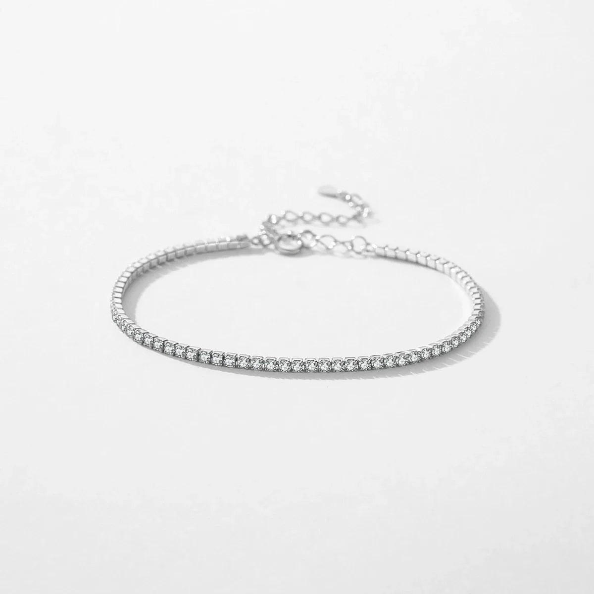 925 Sterling Silver Sparkling Clear CZ Bracelet For Women Wedding Engagement Fine Jewelry Anniversary Wife Mom Gifts