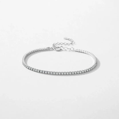 925 Sterling Silver Sparkling Clear CZ Bracelet For Women Wedding Engagement Fine Jewelry Anniversary Wife Mom Gifts