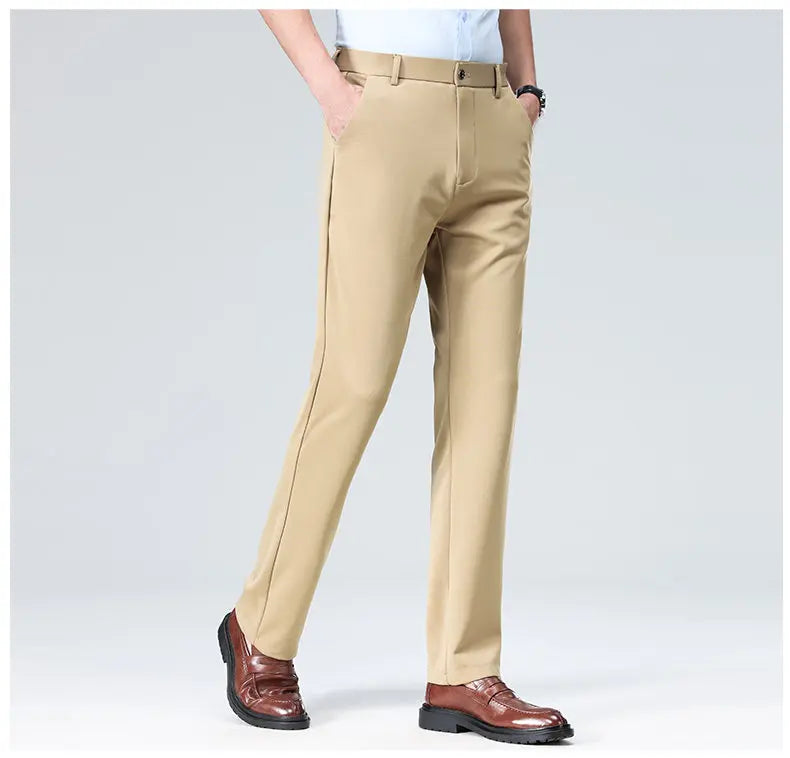 Four-Way Stretch Business Casual Pants for Men, Spring/Autumn Dress Pants, Men's Trousers, Formal Pants, Casual Elastic Dress Pa