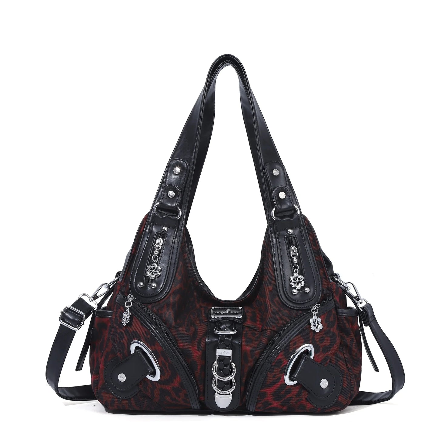 Women Handbags Leopard Bag Top-handle Handbag Fashion Satchel Dumpling Pack Shoulder Bag Tote Bag Hobos Large Purse
