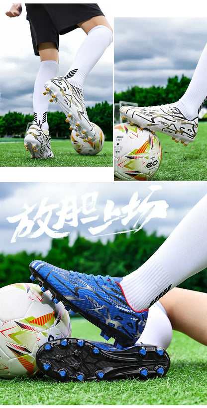 Soccer Shoes Child Football Shoes Outdoor Non-Slip Futsal Shoes Kids Sneakers Boys Low-cut Lightweight Children's Sports Shoes
