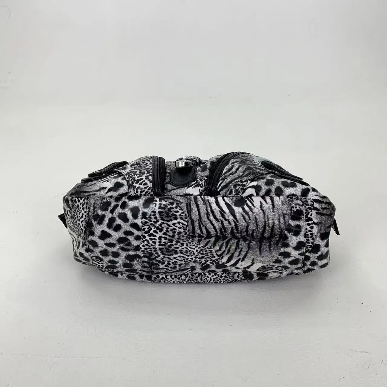 Y2K vintage hot girl personality leopard print shoulder bag with multiple compartments, Maillard crossbody handbag