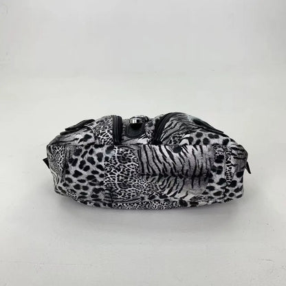 Y2K vintage hot girl personality leopard print shoulder bag with multiple compartments, Maillard crossbody handbag