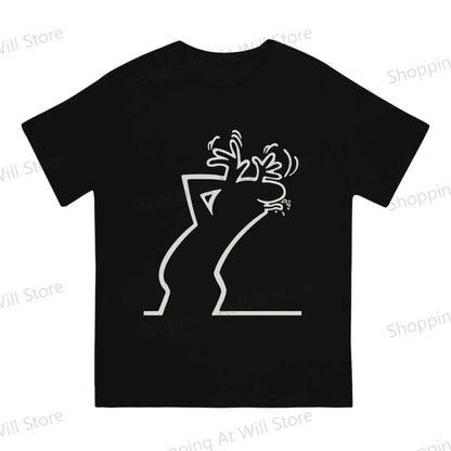 men's and women's casual T-shirts La Linea The Line Osvaldo Cavandoli TV Round neck short sleeved T-shirt Street Clothing S-6XL