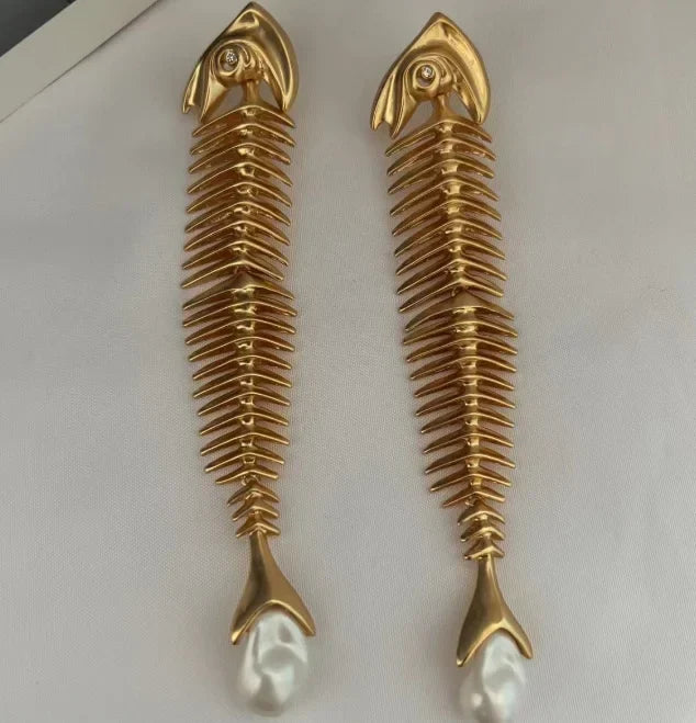 Baroque Pearl Eye Earrings