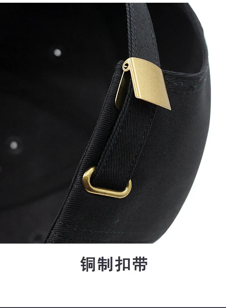 Hard Cotton Big Size Baseball Hat Woman Solid Color Sun Cap Hiphop Man Plus Size