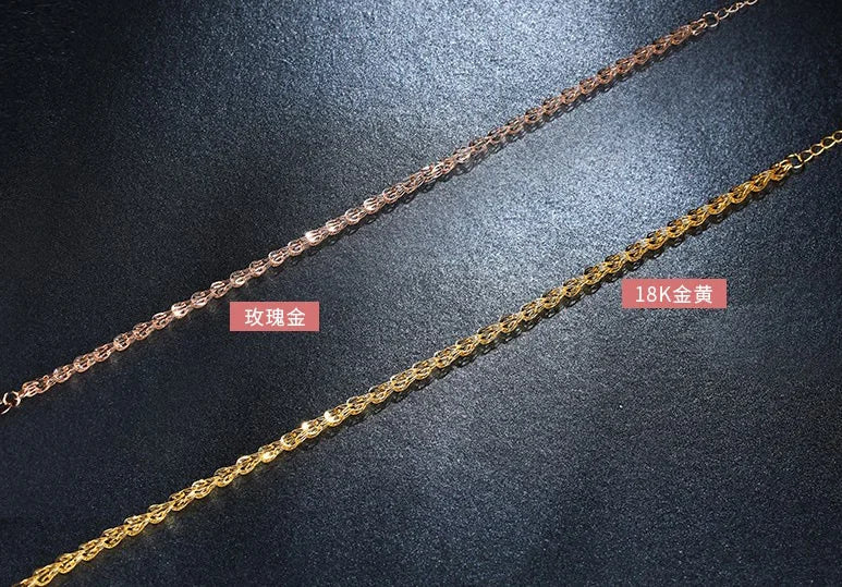 18k gold phoenix-tail bracelets for women yellow gold / rose gold bracelet