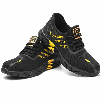 Work Sneakers Men's Safety Shoes Construction steel toe work Shoes Safety boots Men's shoes Puncture proof work summer Kevlar