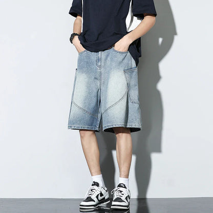 Baggy Denim Shorts Fashion Casual Straight Harajuku Jeans