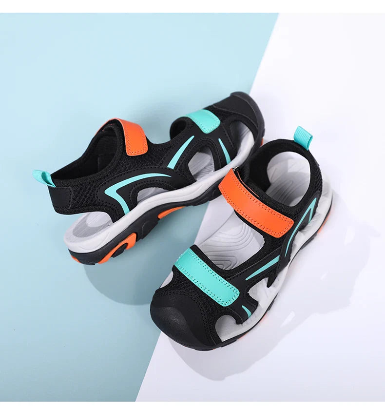 2025 Summer Boys Sandals Kids Shoes Fashion Flats Toddler Baby Girls Sandals Non-slip Casual Beach Children Outdoor Shoes