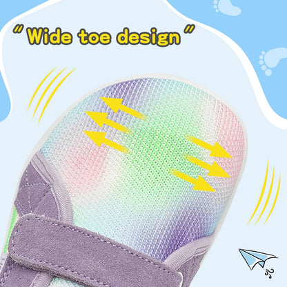 Kids Mesh Barefoot Shoes Little/Big/Kid Wide Toe Minimalist Sneakers Lightweight Hook Loop Breathable Casual Shoes
