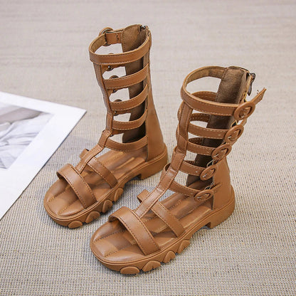 Girls' Shoes Princess Shoes 2026 Summer New Roman Shoes Children's Soft soled Student Performance Single Shoes Versatile Sandals