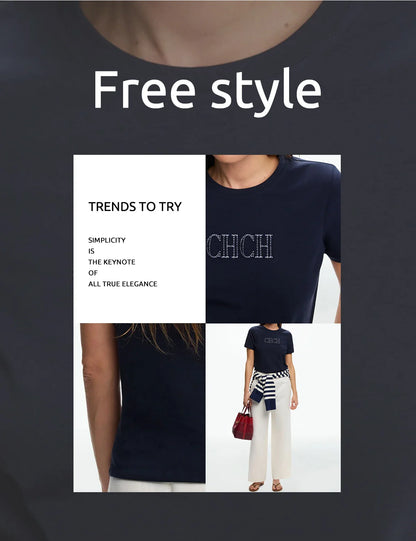 Summer 100% Cotton Women's T-shirt Bottoming Basic Fashionable Solid Lady Short Sleeve Loose White Tops Shirts Tops