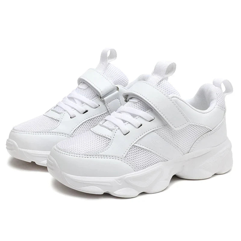 Children's Fashion Sports Shoes Breathable Student Black School Walking Shoes Anti-skid Boys& Girls Casual Running Sneaker