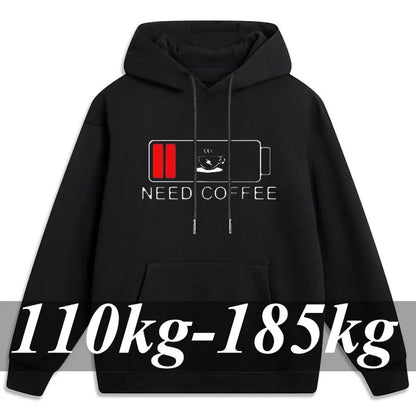 Men's Plus Size Sweatshirt 110-185KG Comfortable Cotton Casual Hoodies Autumn Winter Daily Outdoor Travel Tops Male Clothing