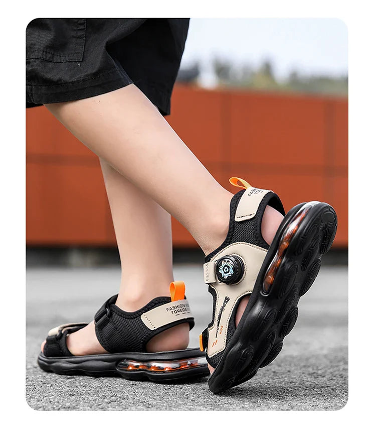 Summer New Air Cushion Sandals Children's Sports and Leisure Shoes Teenagers and Children Outdoor Water Beach Quick Drying Shoes